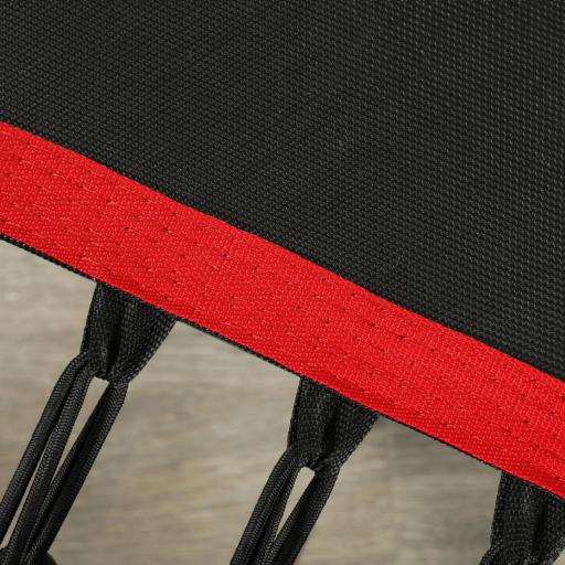 Trampolín de Fitness 114x114x132 cm con Mango Ajustable de 3 Niveles y Marco de Acero Rojo [9]