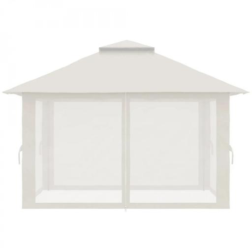 Carpa Plegable Pop-up con Altura Ajustable Protección UV50+ Doble Techo y Mosquiteras 4x4x2,8 m Crema [7]