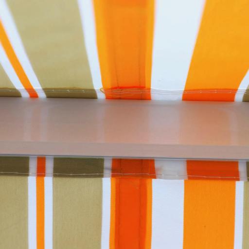 Toldo Manual Retráctil 300x250 cm Toldo para Balcón con Manivela de Metal Impermeable y Anti-UV Toldo Enrollable de Exterior para Jardín Terraza Ventanas Amarillo y Blanco [4]