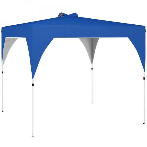 Carpa Plegable Pop-up 3x3 m con Bloqueo Central Altura Ajustable Bolsa Transporte con Ruedas y Sacos de Arena Azul [9]