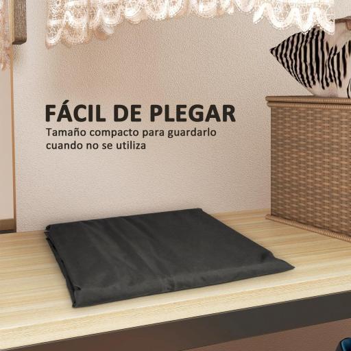 Bolsa de Almacenamiento para Cojines de Jardín Impermeable 720L Oxford Resistente con Asas 125x40x55cm Negro [5]