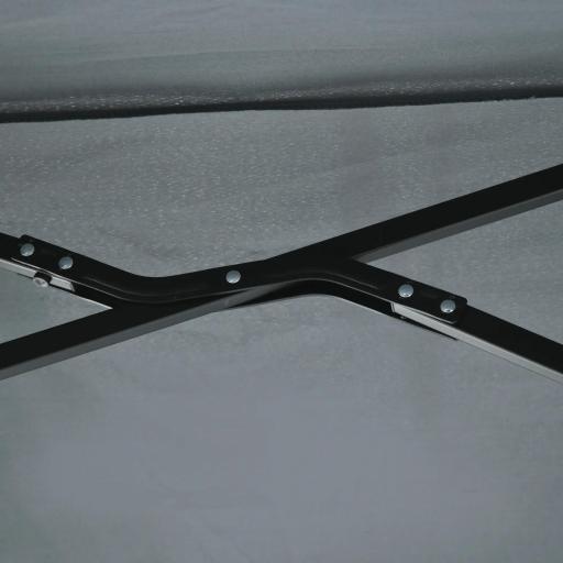 Parasol de Terraza 200x190x240 cm con Manivela Poste de Acero y Base Cruzada Anti-UV para Terraza Balcón Gris [6]