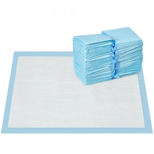 Empapadores para Perros 100 Unidad 45x60 cm Diseño de 6 Capas con Superficie de Secado Rápido a Prueba de Fugas Azul [9]