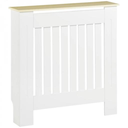 Cubreradiador de MDF Cubierta para Radiador para Salón Dormitorio Pasillo 78x19x83 cm Blanco [7]