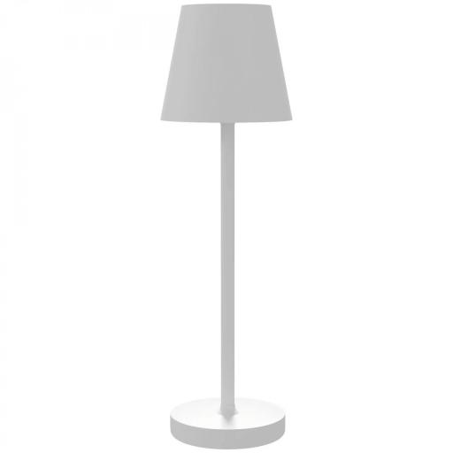 Lámpara de Mesita de Noche con Luces LED Lámpara de Mesa Inalámbrica USB-C Recargable 3 Colores Ø11,2x36,5 cm Blanco [9]