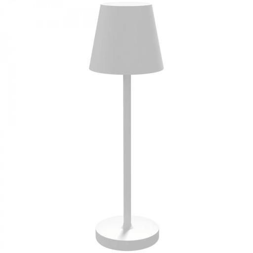 Lámpara de Mesita de Noche con Luces LED Lámpara de Mesa Inalámbrica USB-C Recargable 3 Colores Ø11,2x36,5 cm Blanco [8]