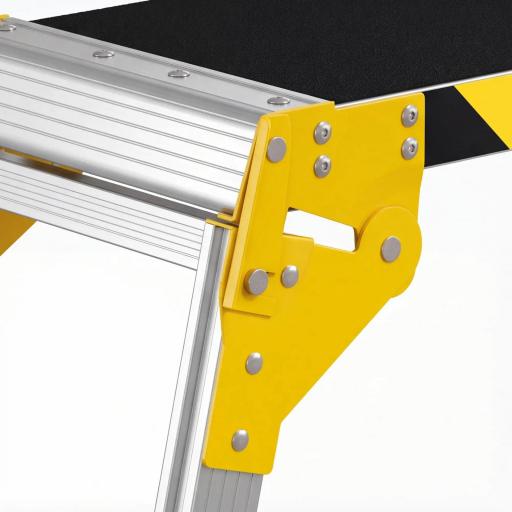 Banco de Trabajo Antideslizante Soporte de Herramientas Plegable de Aluminio con Asa 150 kg 110x32x50 cm Negro [10]