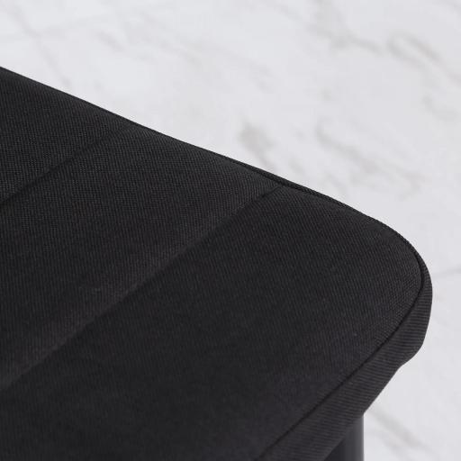 Pack de 4 Sillas de Cocina Modernas Tapizadas en Lino y Patas de Metal para Salón Carga 120 kg 41x50x97 cm Negro [4]