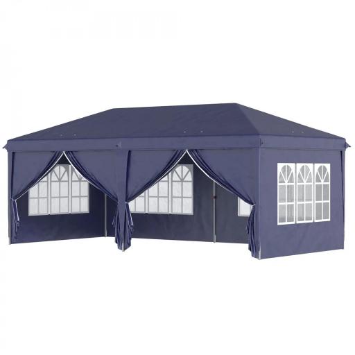 Carpa Plegable 6x3x2,7 m con 4 Paneles 4 Ventanas 2 Puertas 1 Bolsa Anti-UV y 12 Orificios de Drenaje Azul [8]