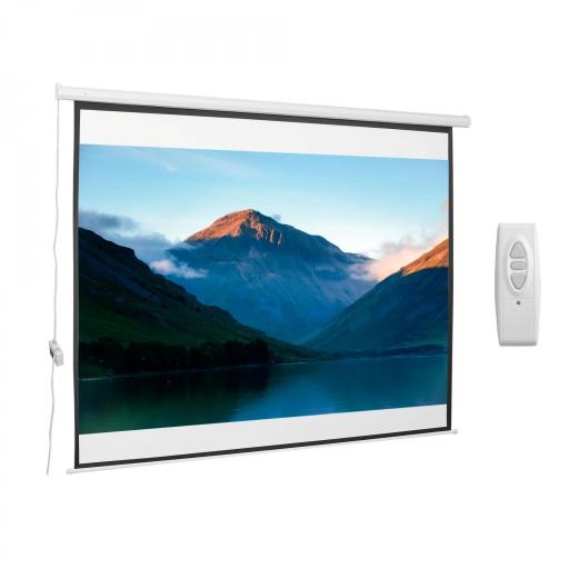 Pantalla de Proyección Eléctrica 120 Pulgadas Formato 4:3 con Mando a Distancia 244x183 cm Blanco [6]