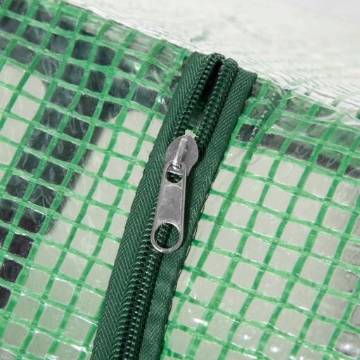 Invernadero de Exterior 120x60x60 cm Invernadero de Jardín con 2 Ventanas Enrollables Cubierta de PE 140g/㎡ y Marco de Acero Impermeable Anti-UV para Cultivo de Plantas Verduras Verde [6]