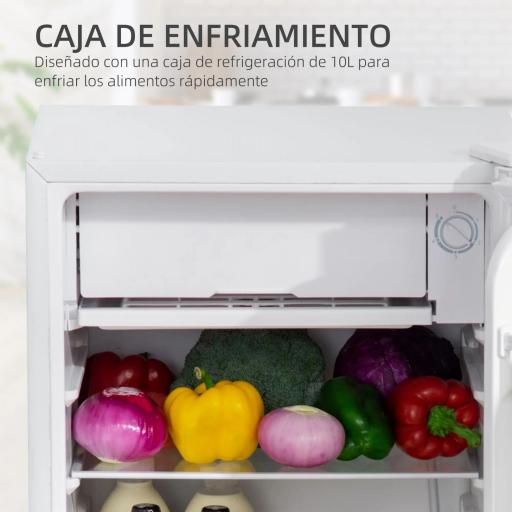 Mini Nevera Silenciosa 91L Clase E Frigorífico Pequeño Nevera Pequeña Bajo Encimera con Temperatura Regulable 5 Niveles [7]