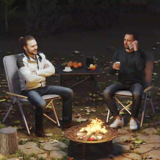 Sillas de Camping Plegables de Aluminio con Respaldo Alto Ajustable Reposabrazos de Madera 59x67x96 cm Gris Claro