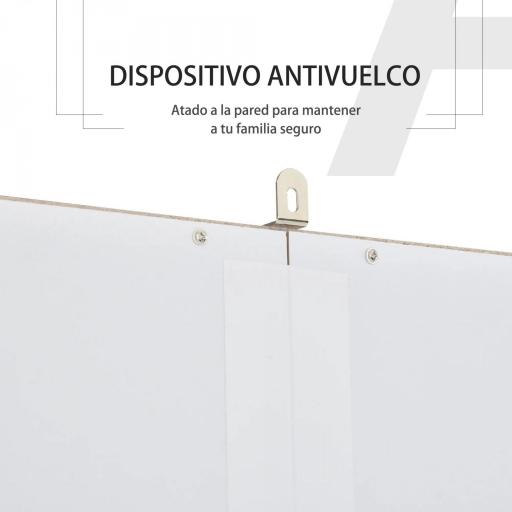 Armario de Cocina Moderno Aparador de Comedor con 3 Cajones 3 Puertas y Estantes Ajustables 80x39,5x183,5 cm Blanco [5]