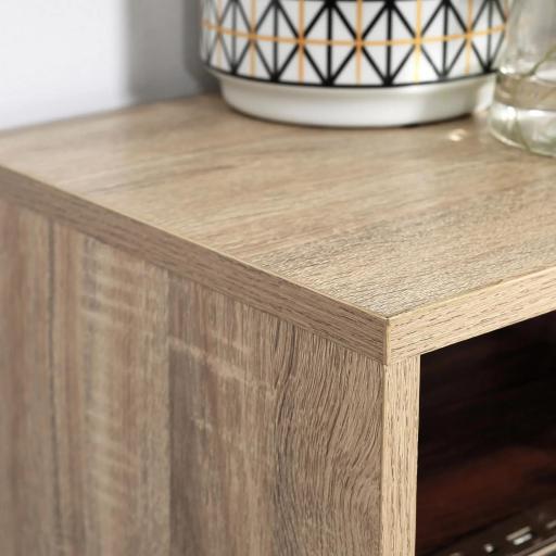 Mueble Aparador Alto Armario Auxiliar de Salón con 5 Compartimentos y 1 Puerta Multiusos para Comedor Cocina Dormitorio [8]