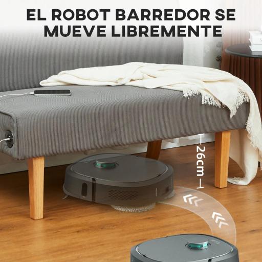Sofá de 2 Plazas Tapizado en Pana con 2 Puertos USB 1 Puerto Tipo-C y Patas de Madera Carga 220 kg 110x60x85 cm Gris [3]