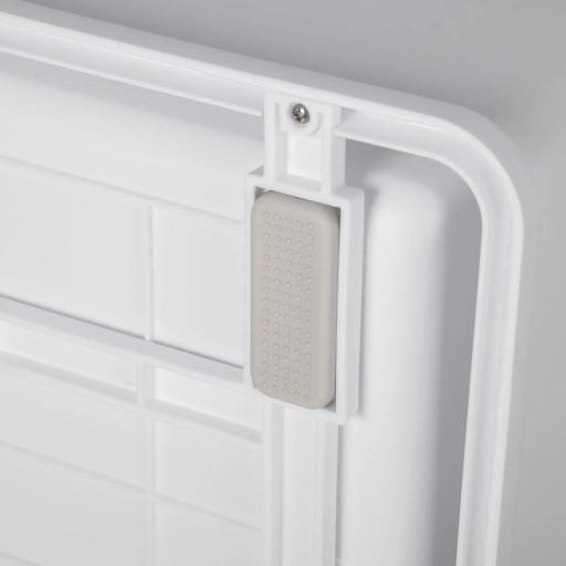 Arenero Cubierto para Gatos Desmontable con Entrada Frontal y Salida Superior con Pala 47,5x35,5x36,7 cm Gris y Blanco [7]