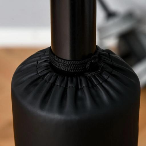 Saco de Boxeo de Pie 4 en 1 Ajustable en Altura con 2 Bolas Barra y Base Rellenable Agua o Arena 88x50x160-230 cm Negro [6]