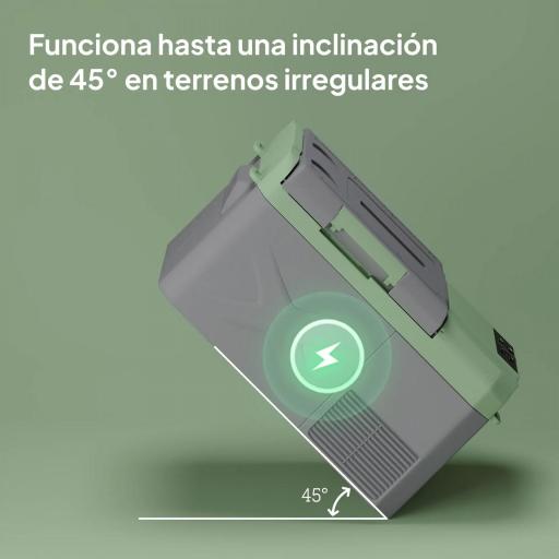 Nevera Portátil Eléctrica 17,4L Refrigerador de Coche 12V-220V -20℃ a +20 ℃ con Pantalla Luz LED 61x34x32,4 cm Gris [3]