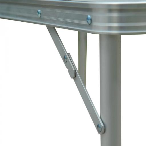 Mesa de Camping Plegable convertible en Maleta Altura Regulable para Picnic 120x60x54-70 cm con Marco de Aluminio [3]
