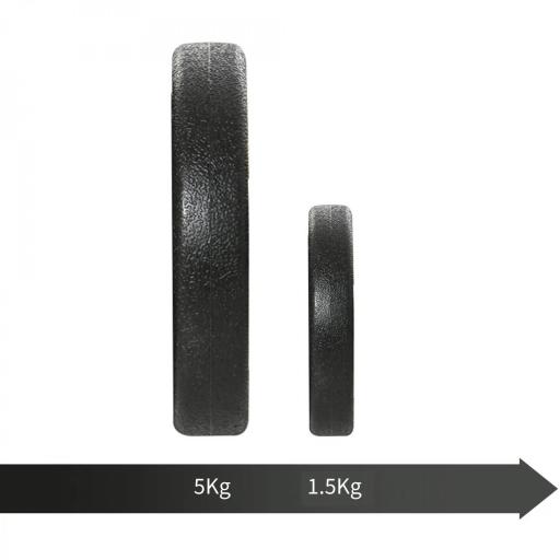 Juego de Mancuernas Ajustables con Barra de Conexión de Acero y Discos Desmontables 8x5 kg 4x1,5 kg Total 50 kg Negro [6]