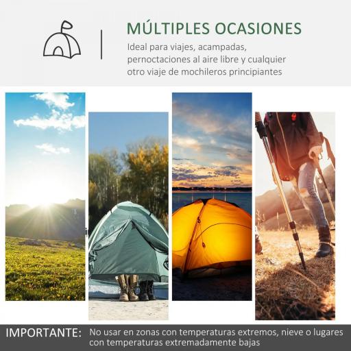 Tienda de Campaña Familiar 2-3 Personas Plegable Impermeable a Prueba de UV 20+ con Vestíbulo 426x206x154 cm Verde [3]