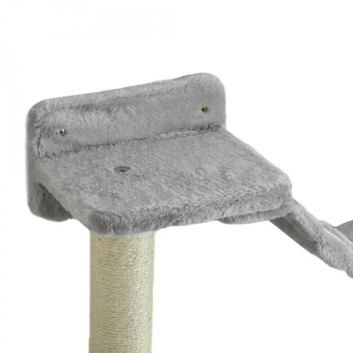 Juego de Escalada para Gatos de Pared 4 Piezas con Hamaca Bola Plataformas 84,5x19x54 cm Gris y Beige [7]