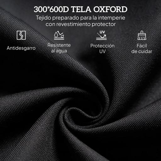 Tumbona Plegable Reclinable con Ángulo Ajustable de 5 Posiciones para Jardín Exterior Piscina Terraza Camping Carga 120 kg 188x56x28 cm Negro [3]