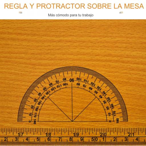 Banco de Trabajo Plegable con Regla Transportador Carga 100 kg 100x60x75,5 cm Natural y Negro [8]