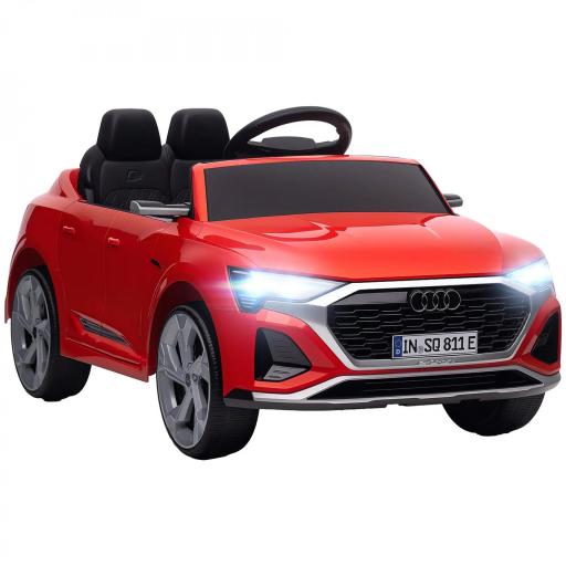Coche Eléctrico para Niños Audi Q8 etron sportback con Batería 12V Mando a Distancia Faros Bocina y Música Rojo [8]