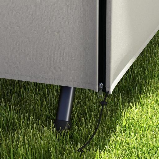 Funda para Balancín de Jardín con Cremallera Cubierta para Muebles de Exterior 205x124x164 cm Gris Claro [7]