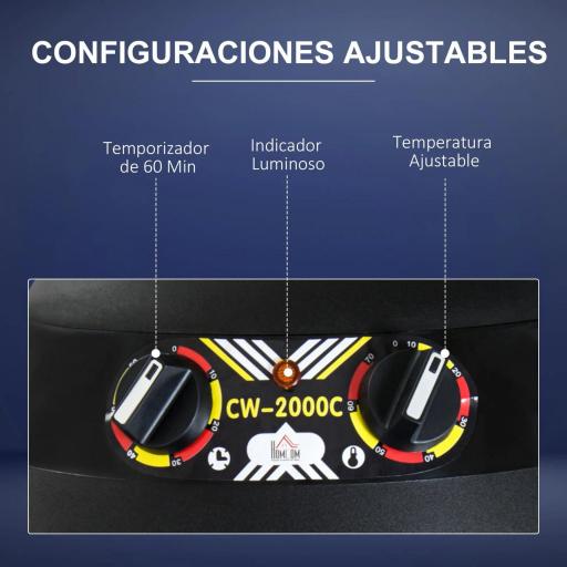 Secador de Casco Profesional 1180W con Altura Ajustable Temperatura Regulable Temporizador Capucha y Ruedas Negro [2]