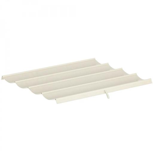 Techo de Repuesto Retráctil 3x2,5 m para Marco de 2,85x2 m Toldo de Tela Solo para Cenador Jardín con 8 Orificios Crema [10]