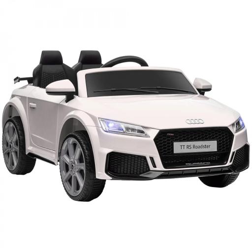 Coche Eléctrico para Niños de 3+ Años Audi TT Eléctrico 12V con Velocidad 3 km/h Mando a Distancia 102x60x44 cm Blanco [9]