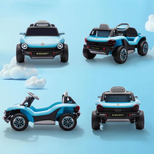 Coche Eléctrico para Niños de +3 Años Volkswagen E-Buggy 12V con Mando a Distancia 2,4 G Ruedas con Suspensión Azul [7]