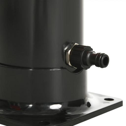 Ducha Solar de Jardín 20L con Cabezal de Ducha Redondo Grifo Agua Caliente Máx. 60℃ para Piscina 15,5x15,5x222 cm Negro [6]