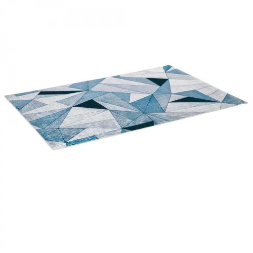Alfombra de Salón Moderna de Terciopelo 230x160 cm Alfombra Geométrica con Base Antideslizante Multicolor [3]