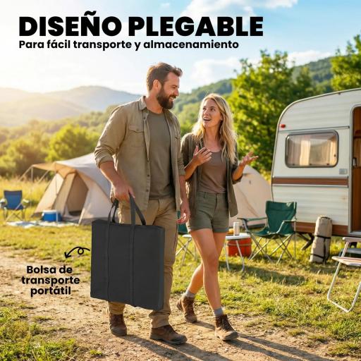 Mesa de Limpieza de Pescado Plegable con Altura Regulable Fregadero Grifo Manguera Cesta Plegable Ranuras y Bolsa [4]