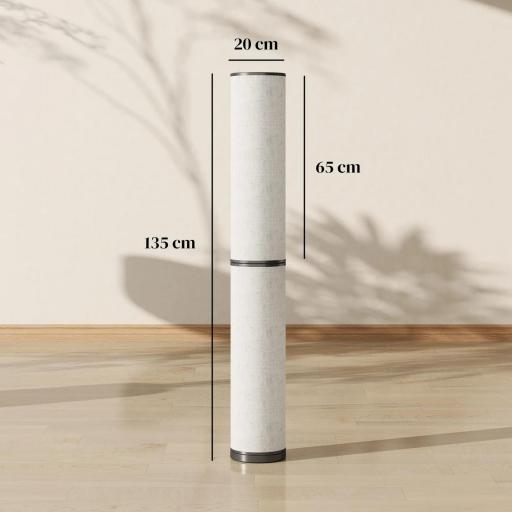 Lámpara de Pie Moderna Salón con Brillo Temperaturas de Color Ajustables Mando a Distancia Magnético Temporizador Beige [1]