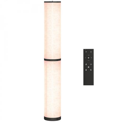 Lámpara de Pie Moderna Salón con Brillo Temperaturas de Color Ajustables Mando a Distancia Magnético Temporizador Beige [9]