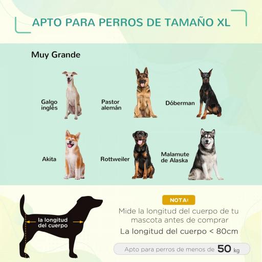 Cama Elevada para Mascotas Portátil con Toldo Extraíble Tela Transpirable al Aire Libre para Interior y Exterior 122x92x108 cm Gris [4]