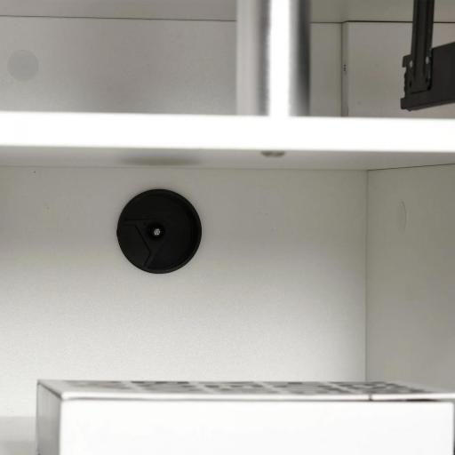 Escritorio con Estanterías Mesa de Ordenador con 2 Cajones Bandeja de Teclado Soportes para Monitor 120x55x85 cm Blanco [3]