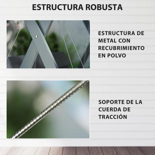 Columpio de Jardín de 2 Plazas Convertible en Cama con Toldo Ajustable UV30+ y Cojines 142x130x168 cm Gris Oscuro [3]