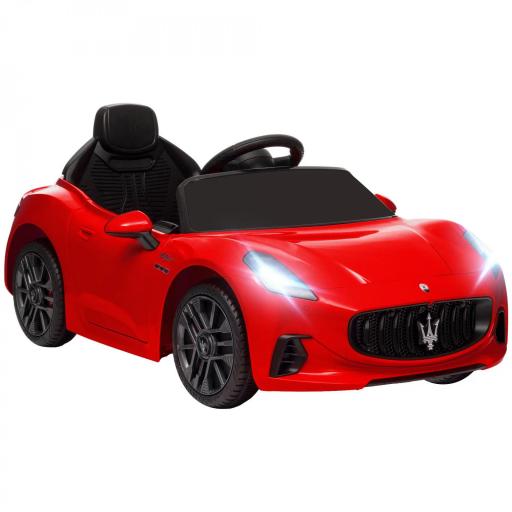 Coche Eléctrico Infantil Maserati Gran Turismo Folgore con Batería 12V Mando a Distancia Faros Bocina y Música MP3 Rojo [8]
