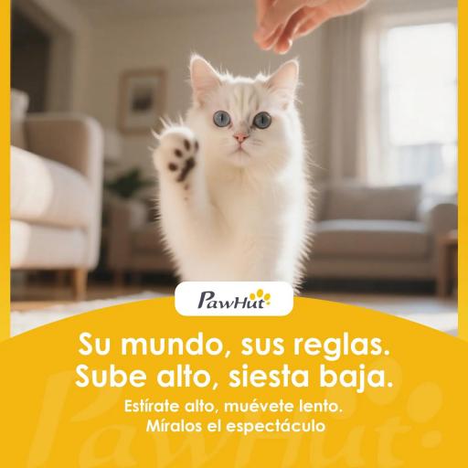Casa para Gatos de Cartón Forma Castillo 2 Niveles con 3 Zonas de Rascado Túnel Rampa Incluye Hierba Marrón [7]