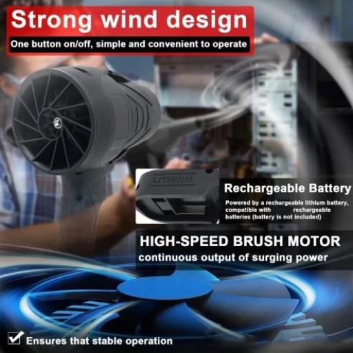 Soplador de Chorro Portátil Multifuncional con 2 baterías [1]