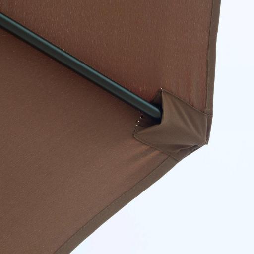 Sombrilla de Jardín Ø295x250 cm con Manivela Parasol Exterior con Mecanismo de Inclinación y Poste Desmontable de Metal para Terraza Piscina Patio Café [7]