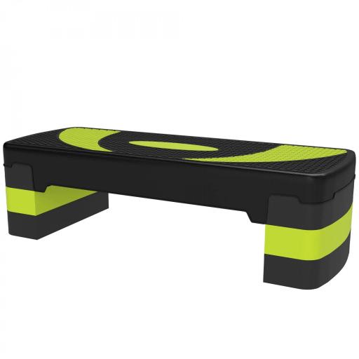 Step de Aeróbic para Fitness Antideslizante con Altura Regulable 3 Niveles 10/15/20 cm Carga 150 kg 80x31x20 cm Verde [8]