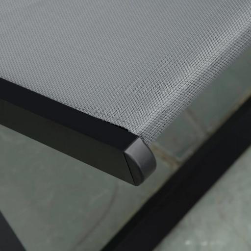 Conjunto de 2 Tumbonas Plegables de Aluminio con Respaldo Regulable en 5 Posiciones y Reposacabezas 60x100x85 cm Gris [7]