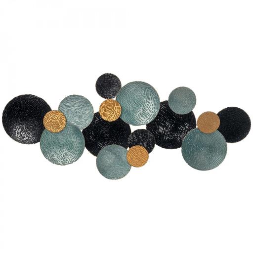 3D Arte de Pared Metálico Adornos Modernos Redondos para Colgar Decoración para Salón Dormitorio Multicolor [9]